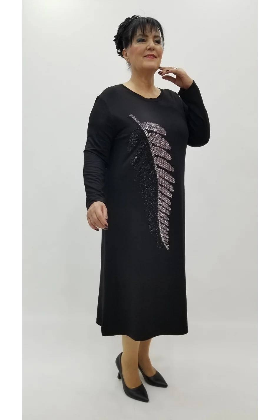 Miraggio Büyük Beden Elbise 4326 SİYAH