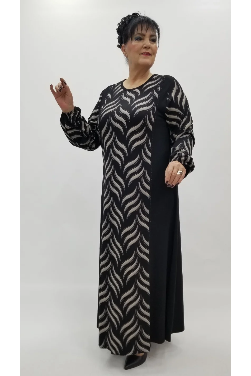 Miraggio Büyük Beden Elbise 4336 SİYAH