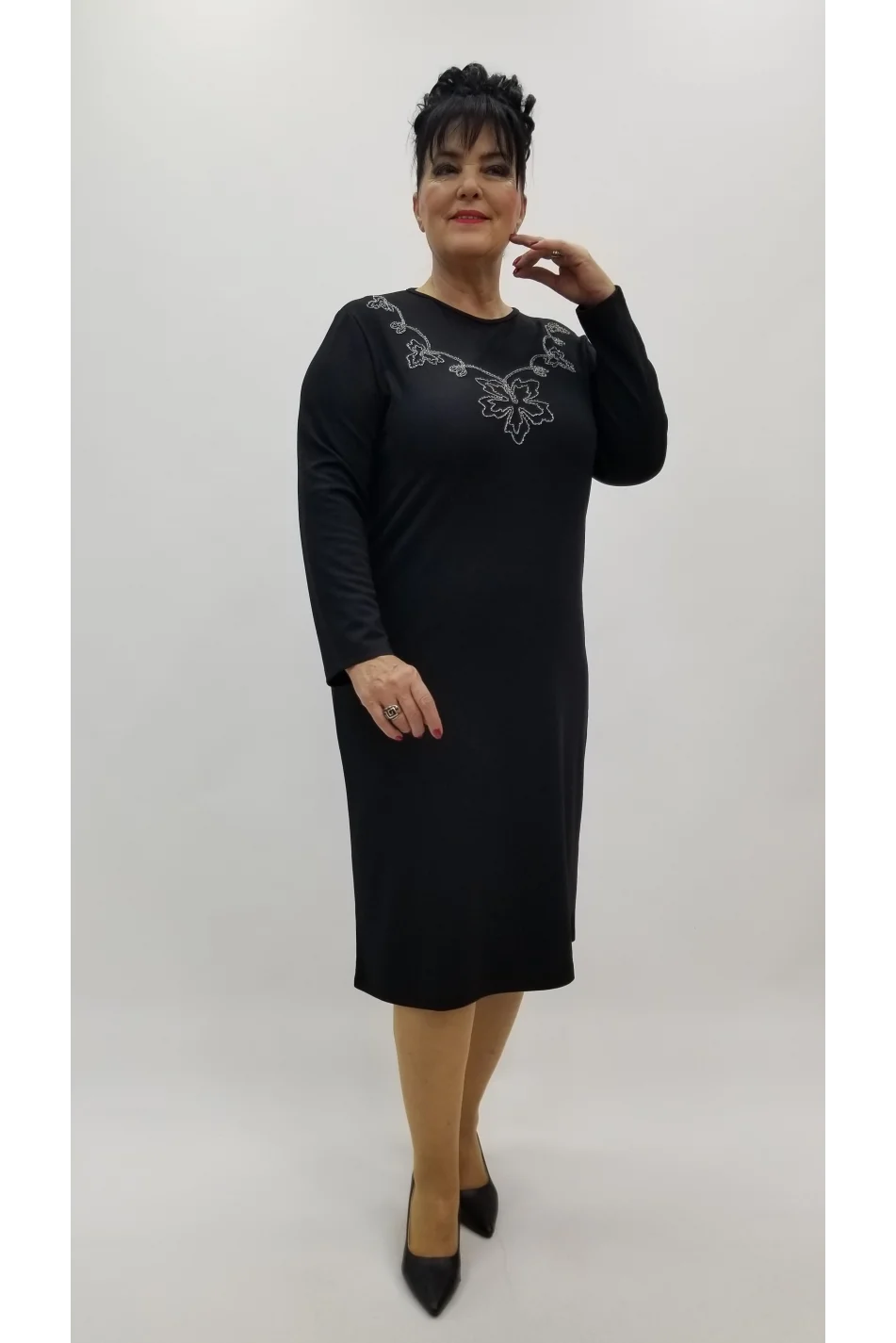 Miraggio Büyük Beden Elbise 4346 SİYAH