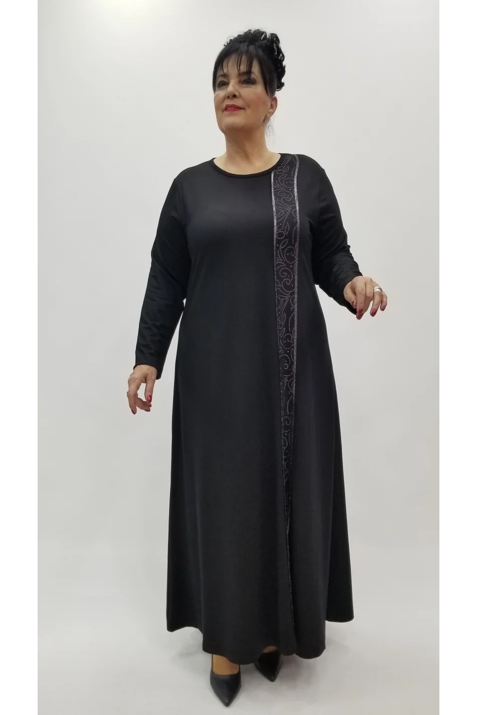 Miraggio Büyük Beden Elbise 4348 SİYAH