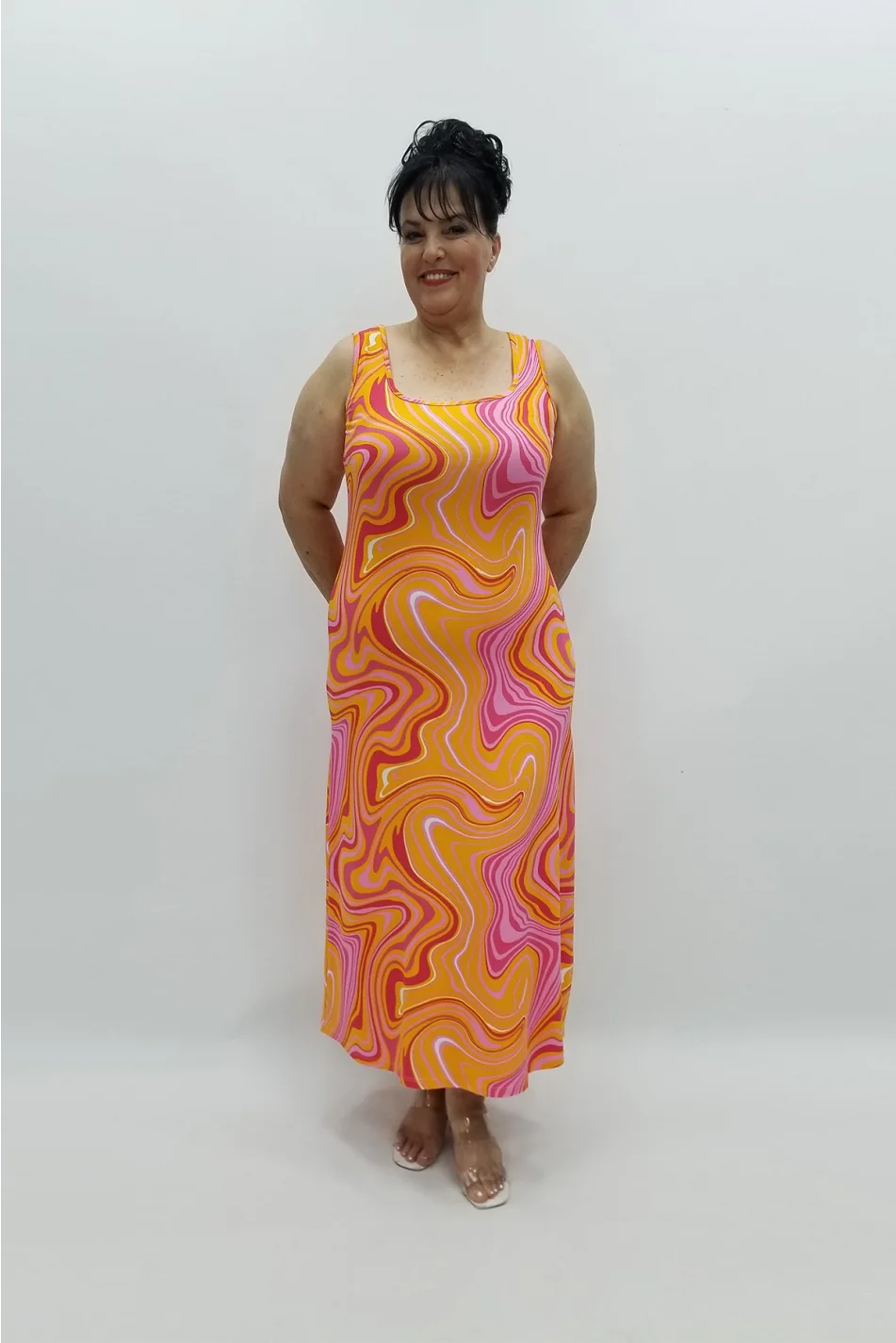 Miraggio Büyük Beden Elbise 97743 ORANJ