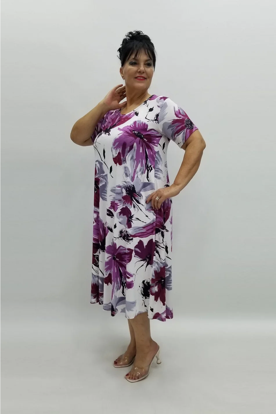 Miraggio Büyük Beden Elbise 97935 MÜRDÜM