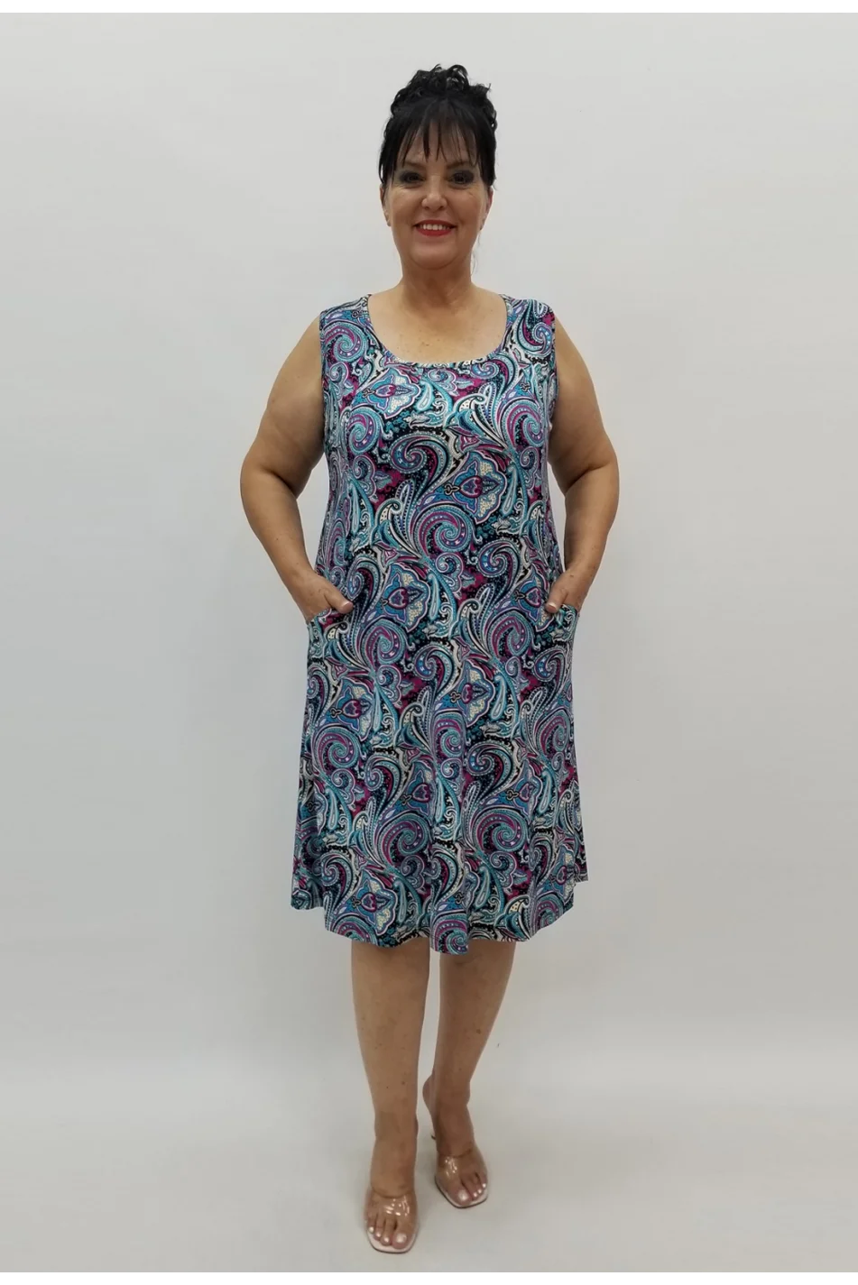 Miraggio Büyük Beden Elbise 97974 MAVİ