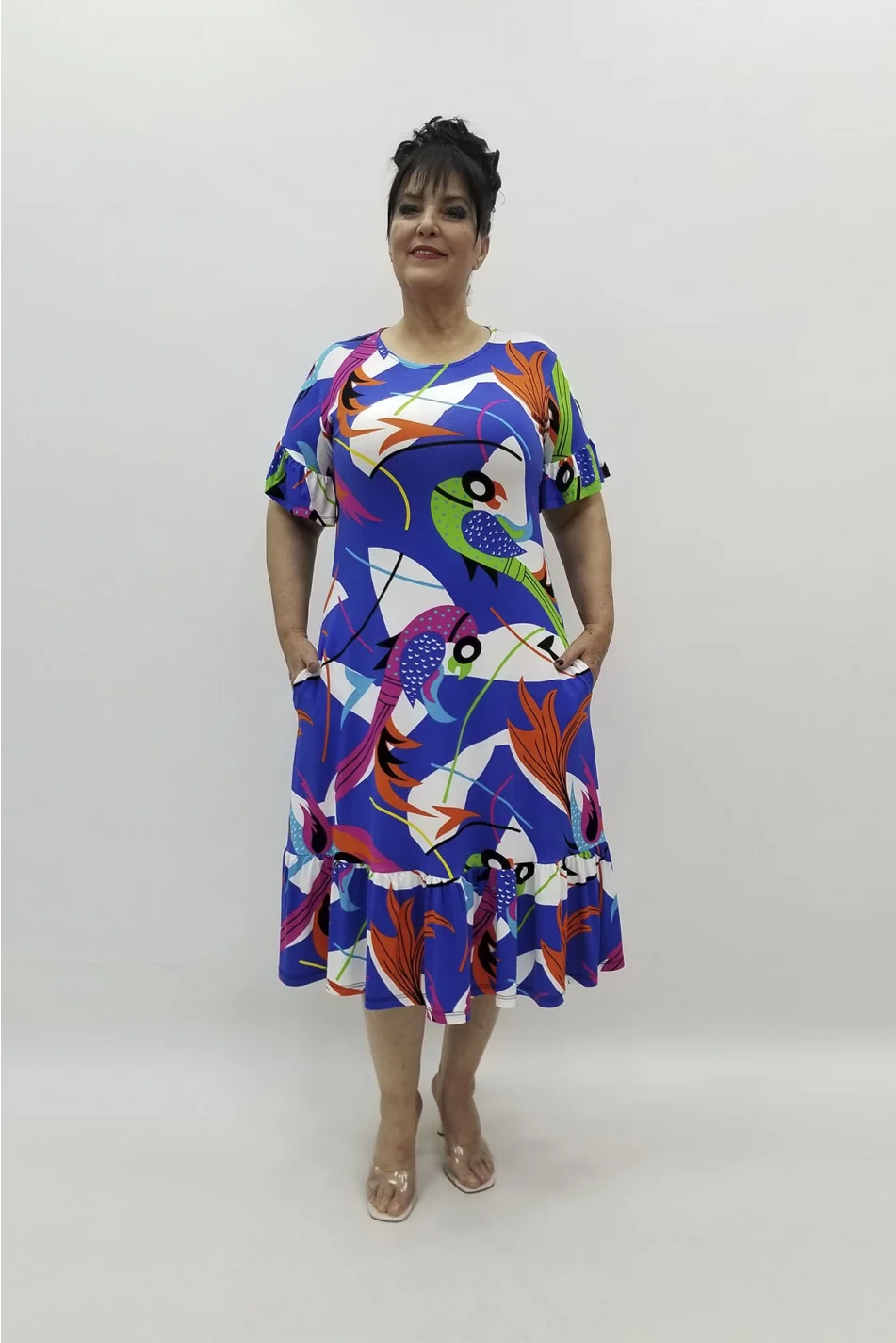 Miraggio Büyük Beden Elbise 98612 SAKS