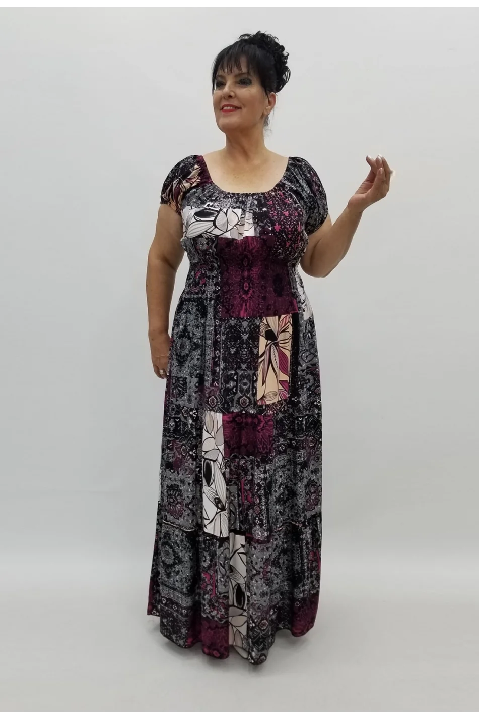 Miraggio Büyük Beden Elbise 98839 SİYAH