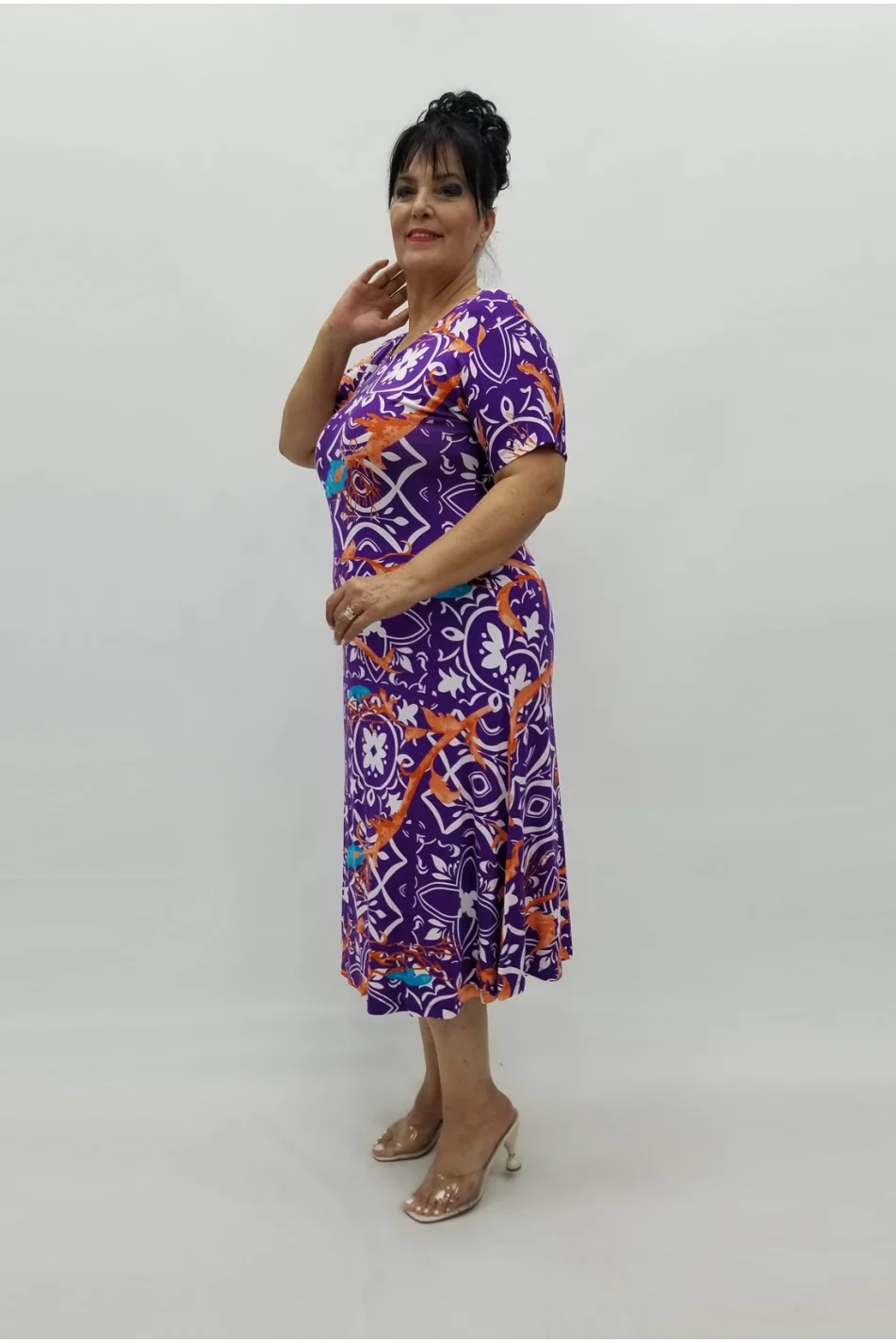Miraggio Büyük Beden Elbise 98866 MOR