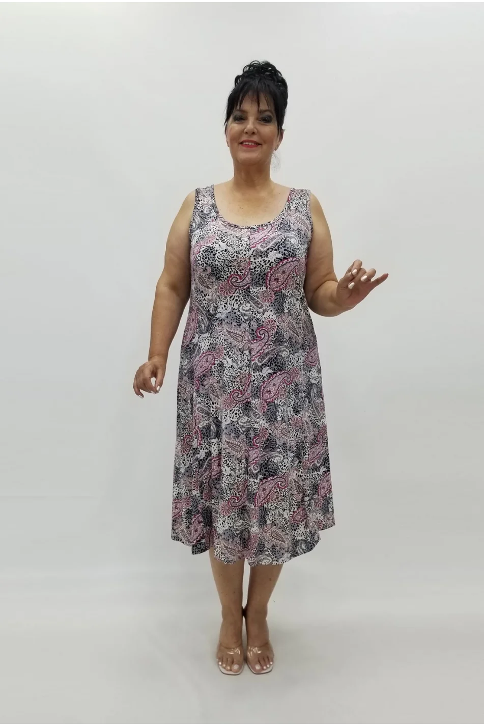 Miraggio Büyük Beden Elbise 98914 PEMBE