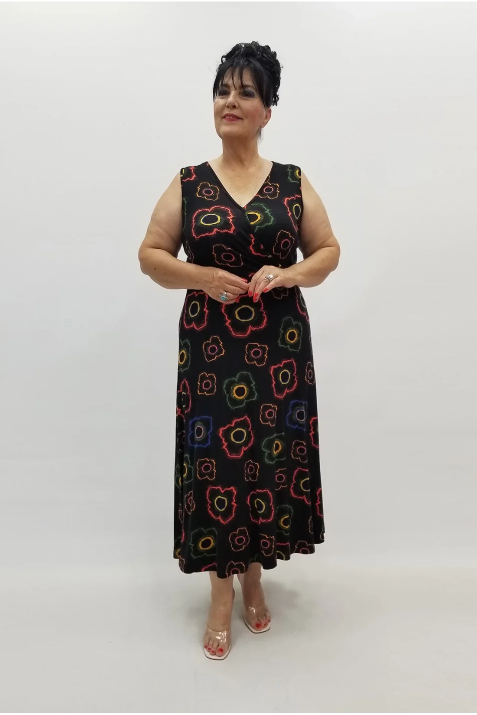 Miraggio Büyük Beden Elbise 98980 SİYAH