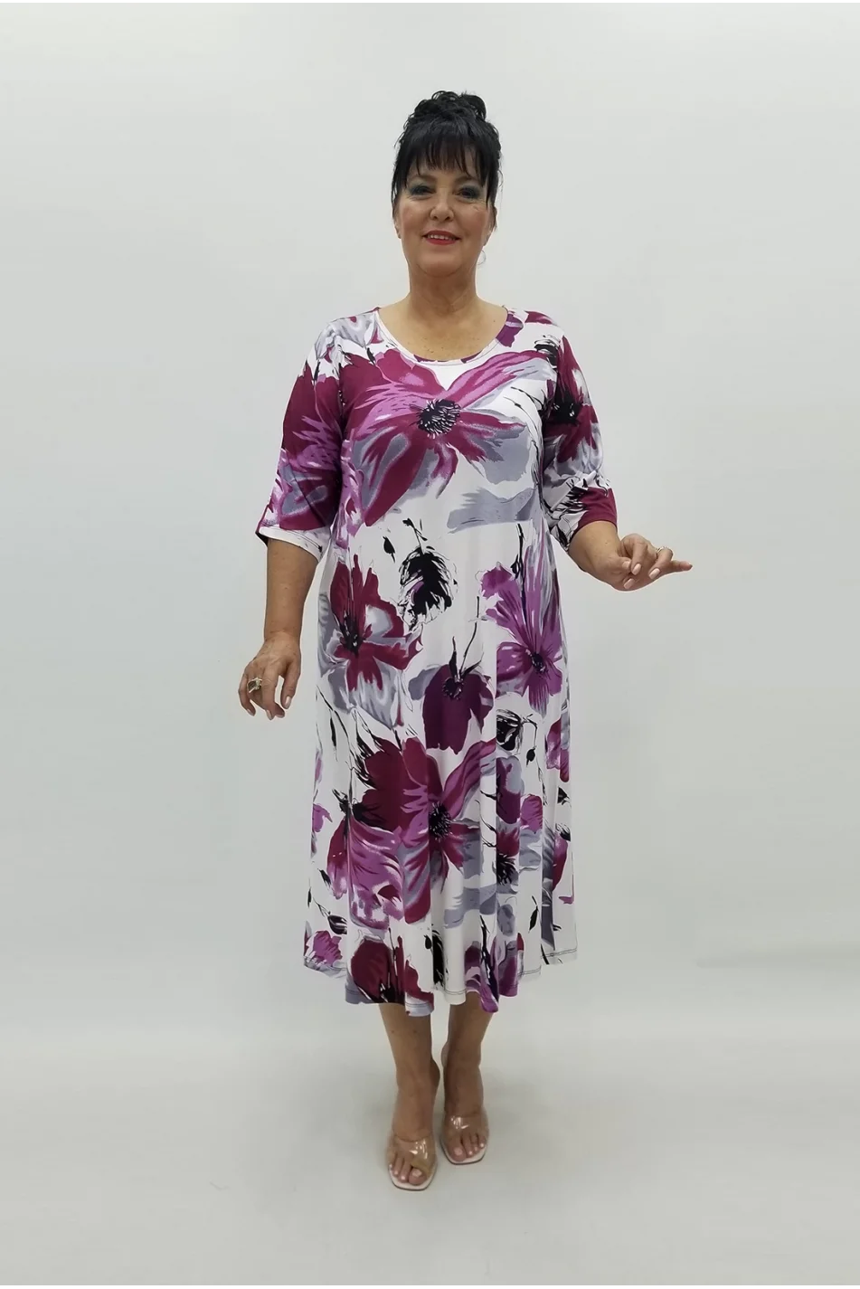 Miraggio Büyük Beden Elbise 99050 MÜRDÜM