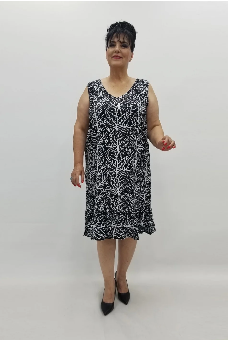 Miraggio Büyük Beden Elbise 99073 SİYAH