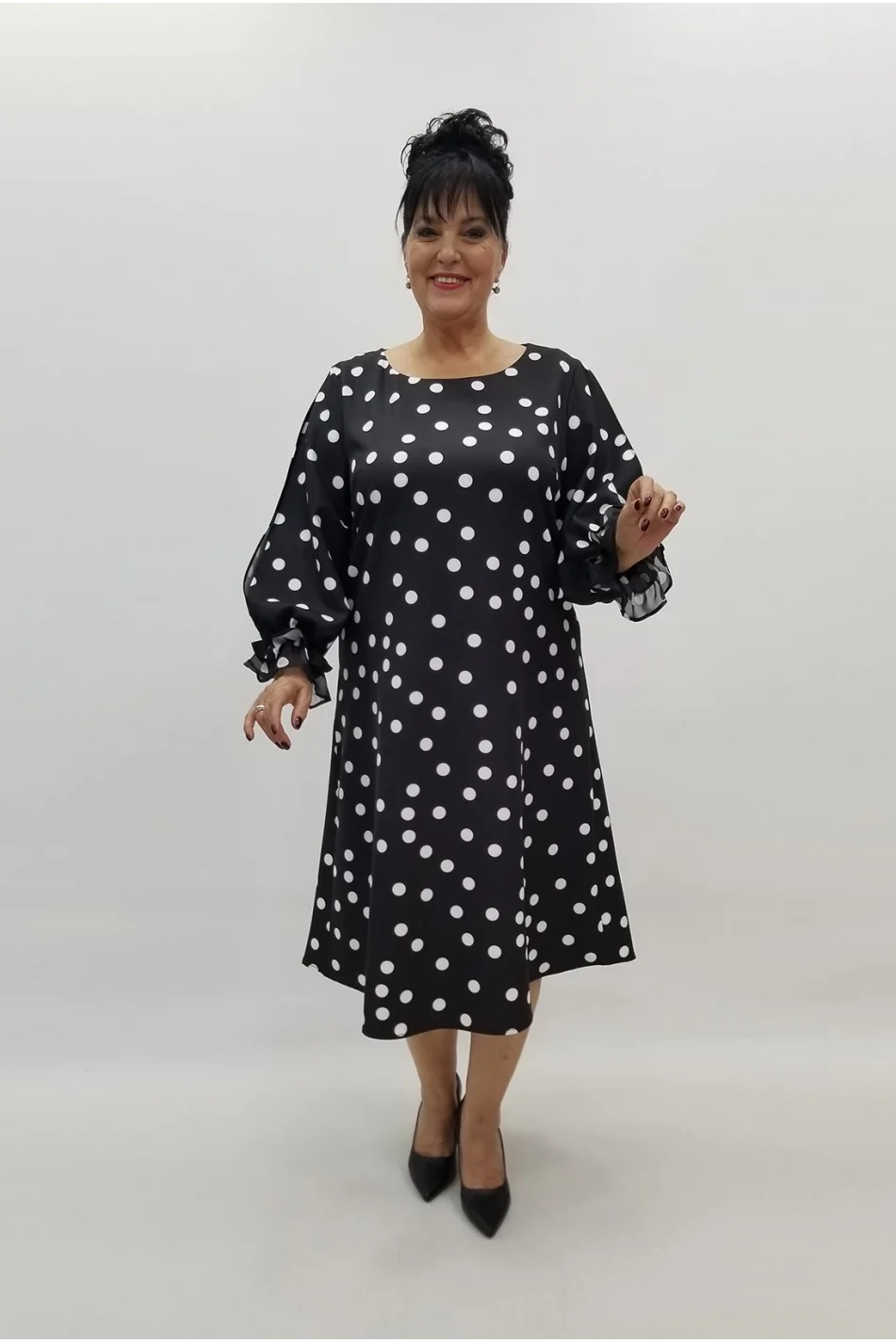 Miraggio Büyük Beden Elbise 99111 SİYAH