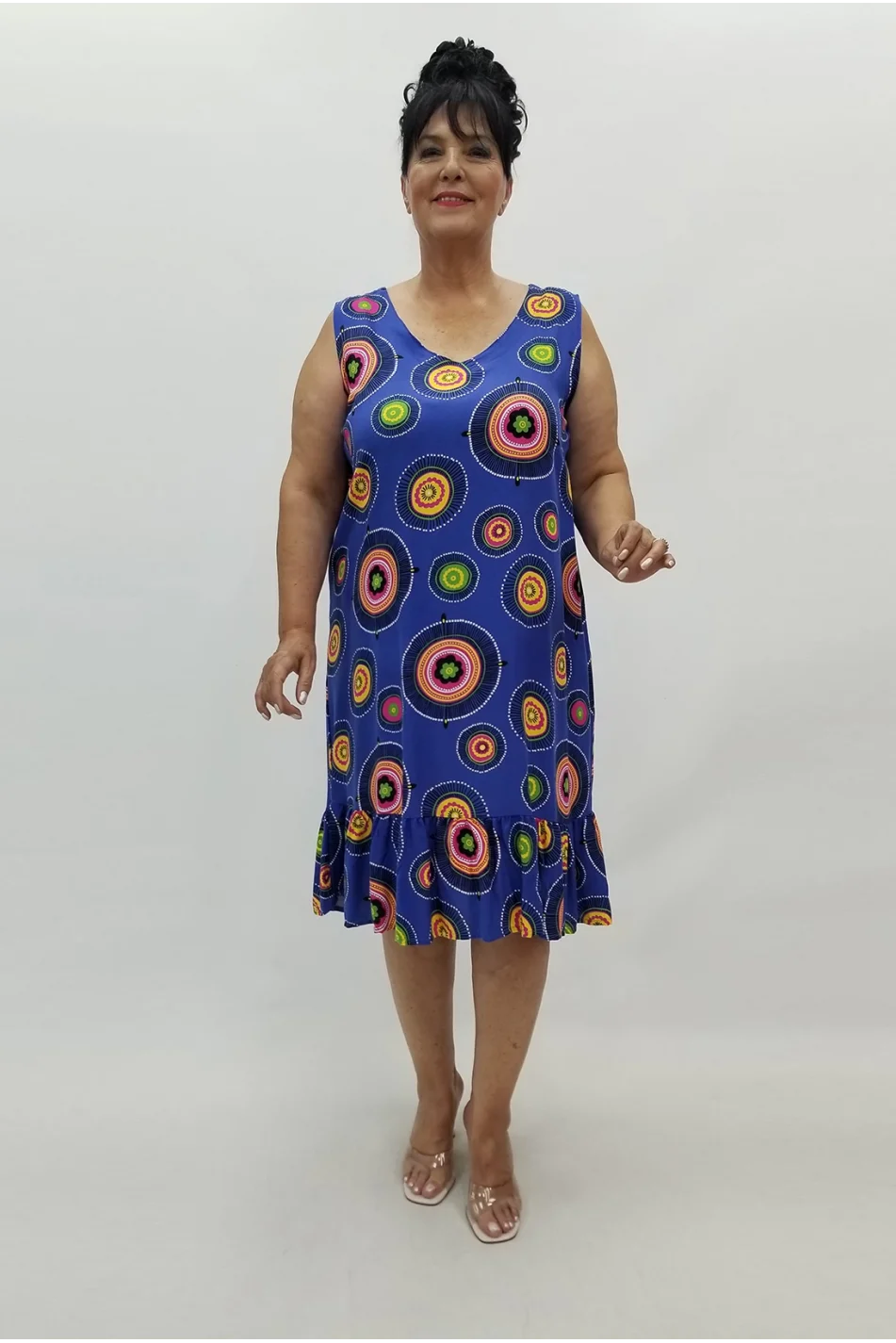 Miraggio Büyük Beden Elbise 99218 LACİVERT