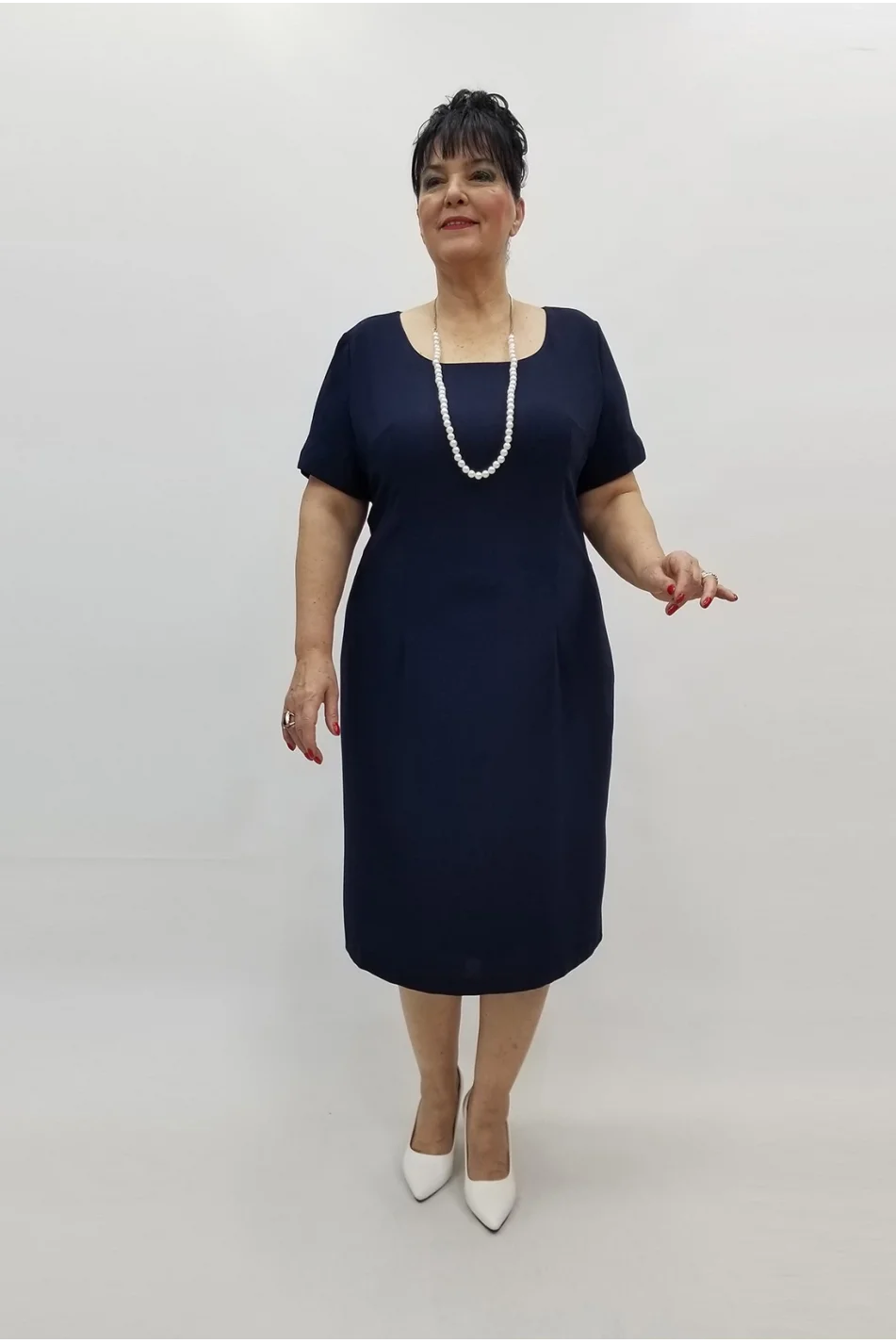 Miraggio Büyük Beden Elbise 99434 LACİVERT