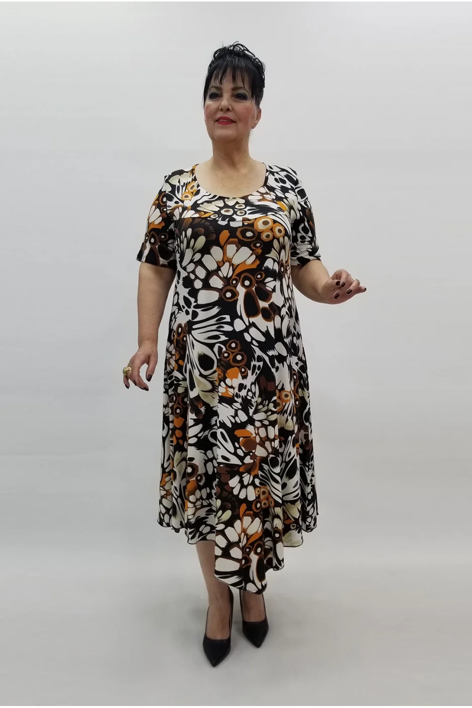 Miraggio Büyük Beden Elbise 99472 TABA