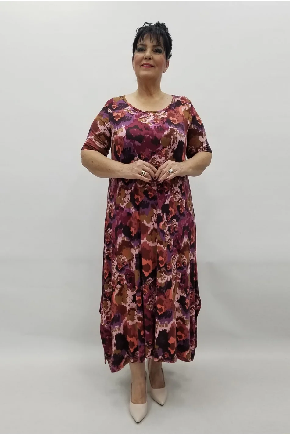 Miraggio Büyük Beden Elbise 99530 MOR