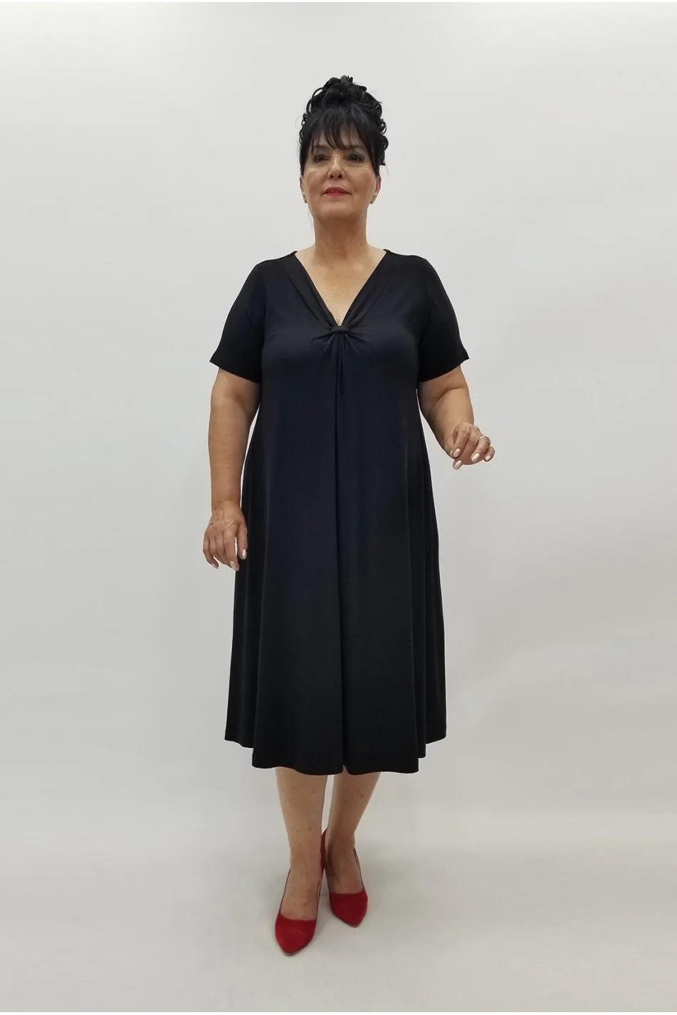 Miraggio Büyük Beden Elbise 99654 SİYAH