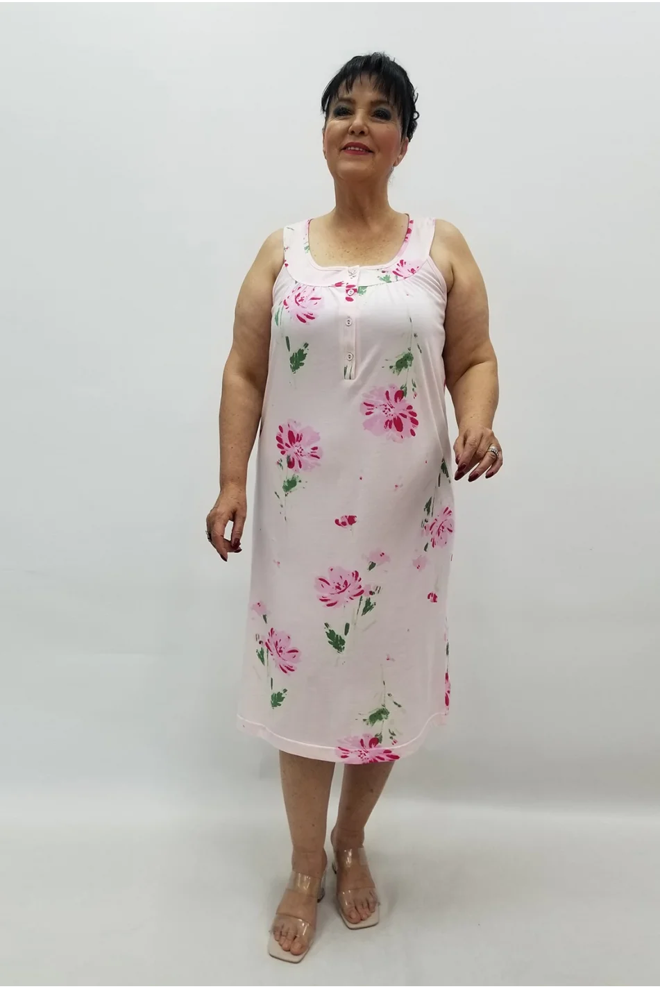 Miraggio Büyük Beden Elbise 99656 PEMBE