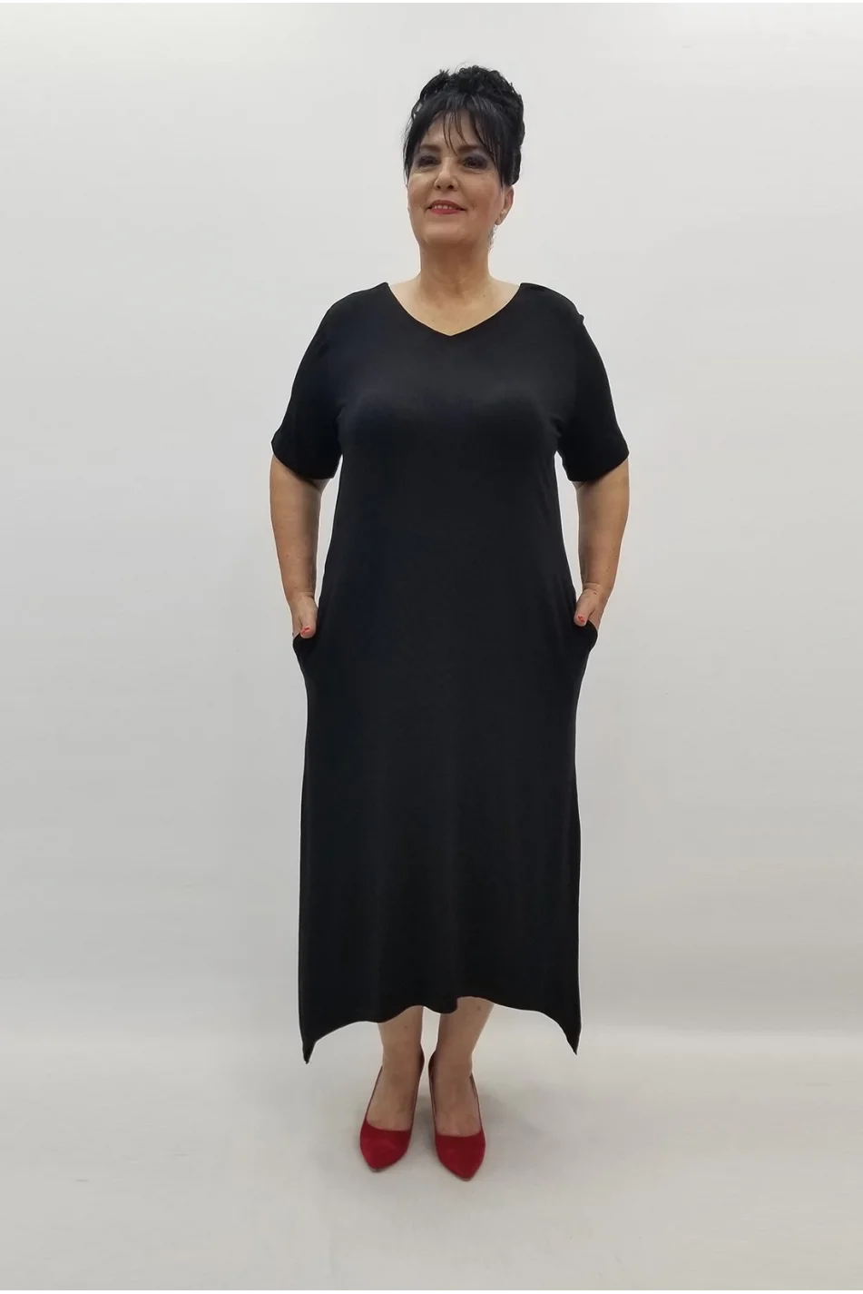 Miraggio Büyük Beden Elbise 99793 SİYAH