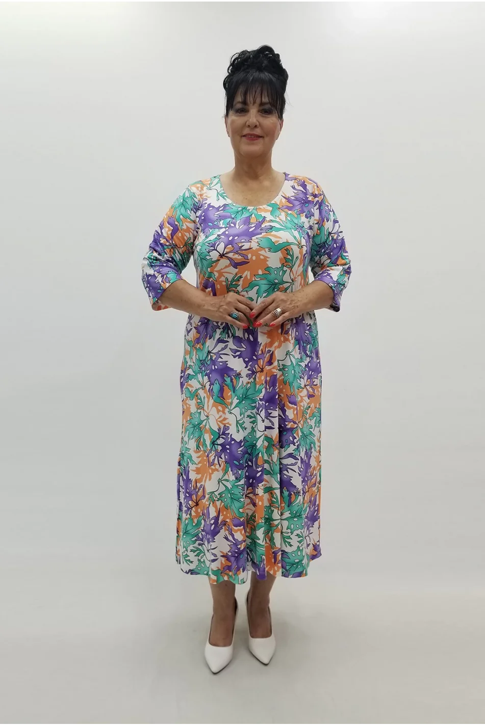 Miraggio Büyük Beden Elbise 99809 MOR