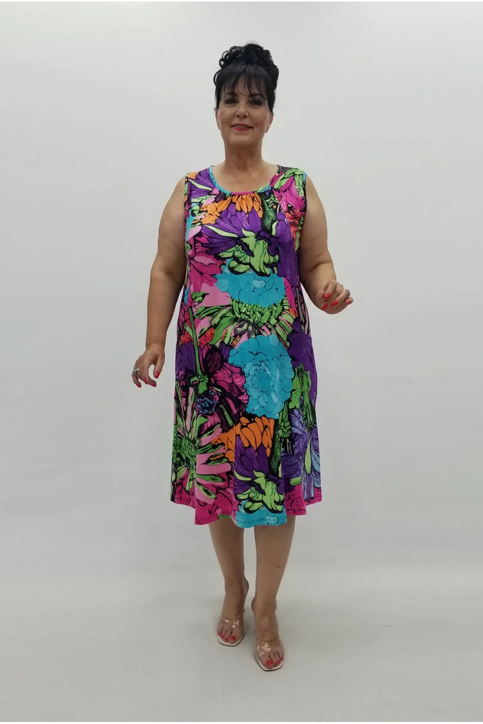 Miraggio Büyük Beden Elbise 99811 MOR