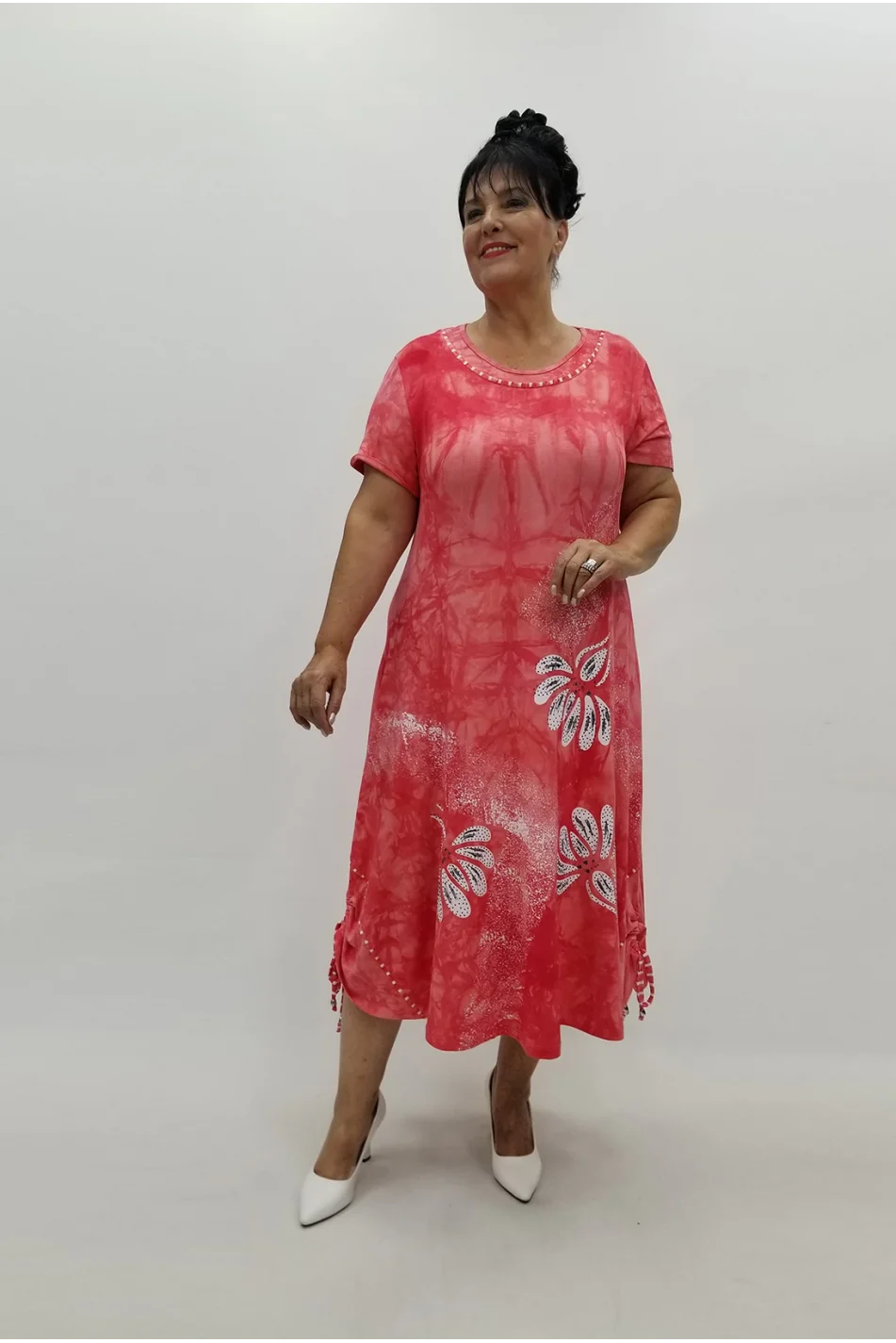 Miraggio Büyük Beden Elbise 99861 MERCAN