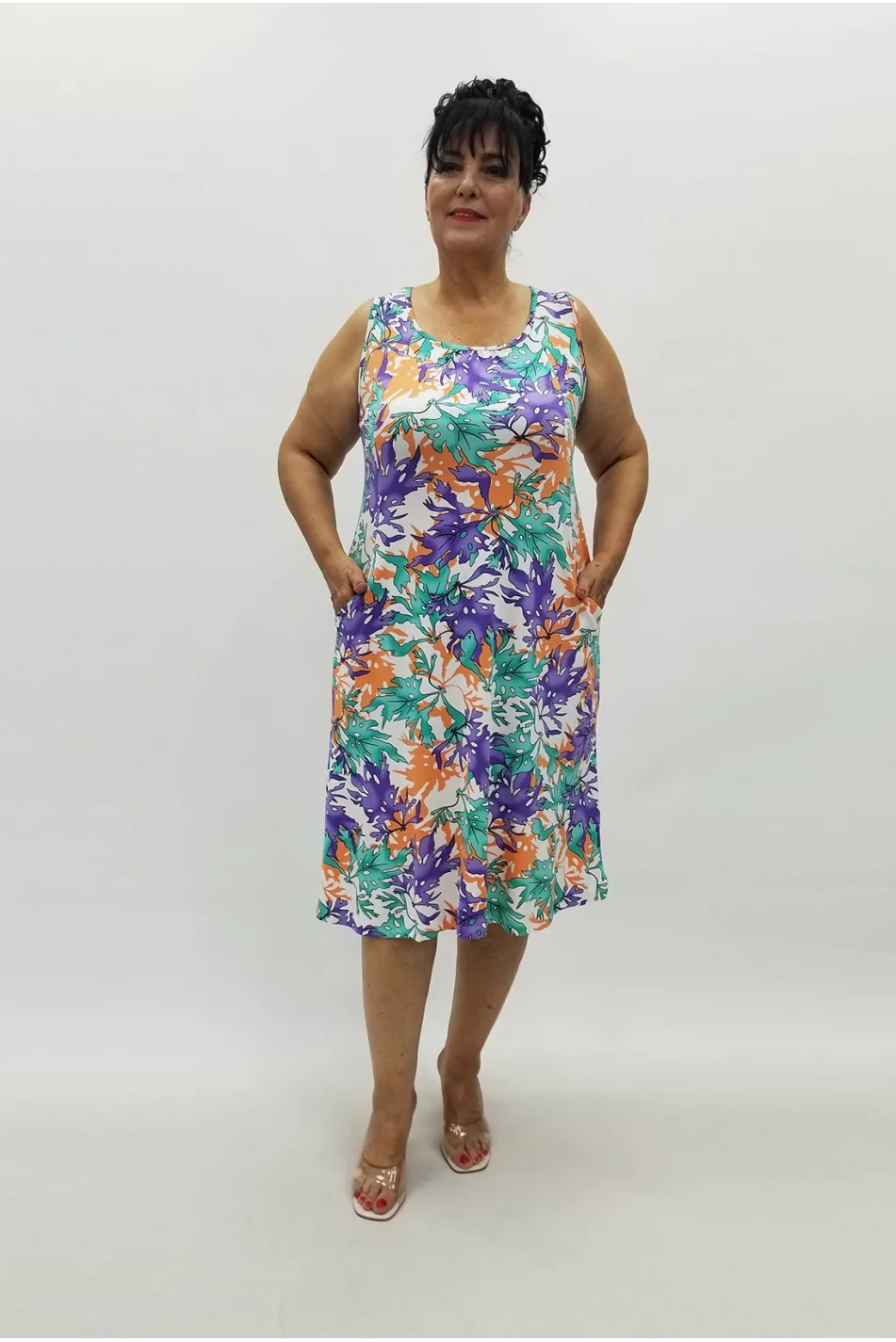 Miraggio Büyük Beden Elbise 99886 MOR