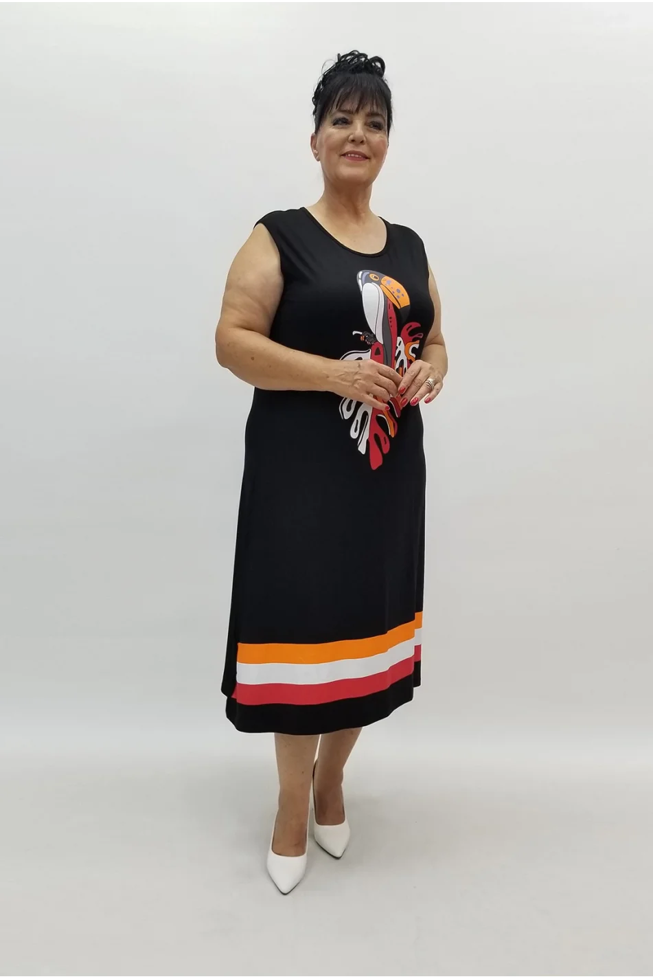 Miraggio Büyük Beden Elbise 99920 SİYAH