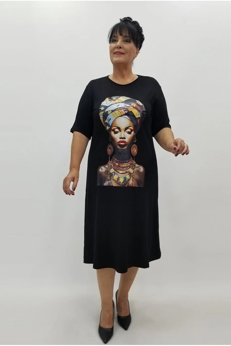 Miraggio Büyük Beden Elbise 99953 SİYAH