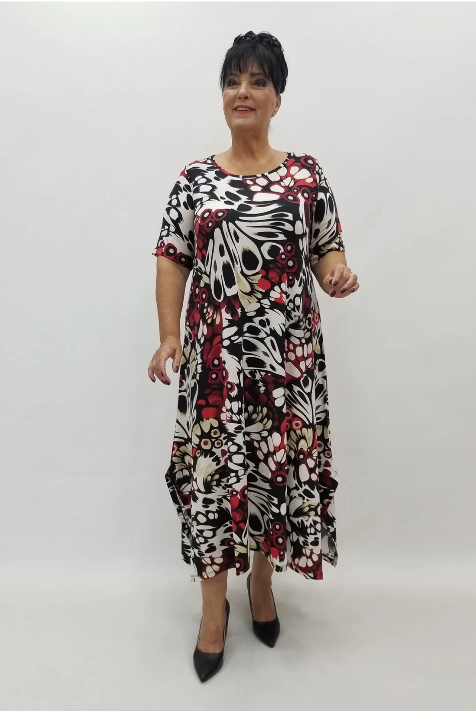 Miraggio Büyük Beden Elbise 99954 BORDO