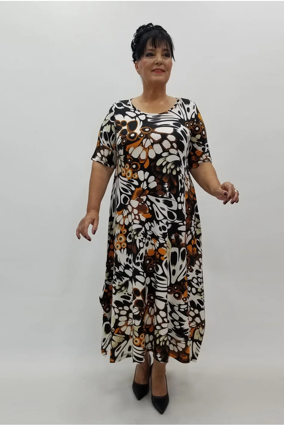 Miraggio Büyük Beden Elbise 99954 TABA