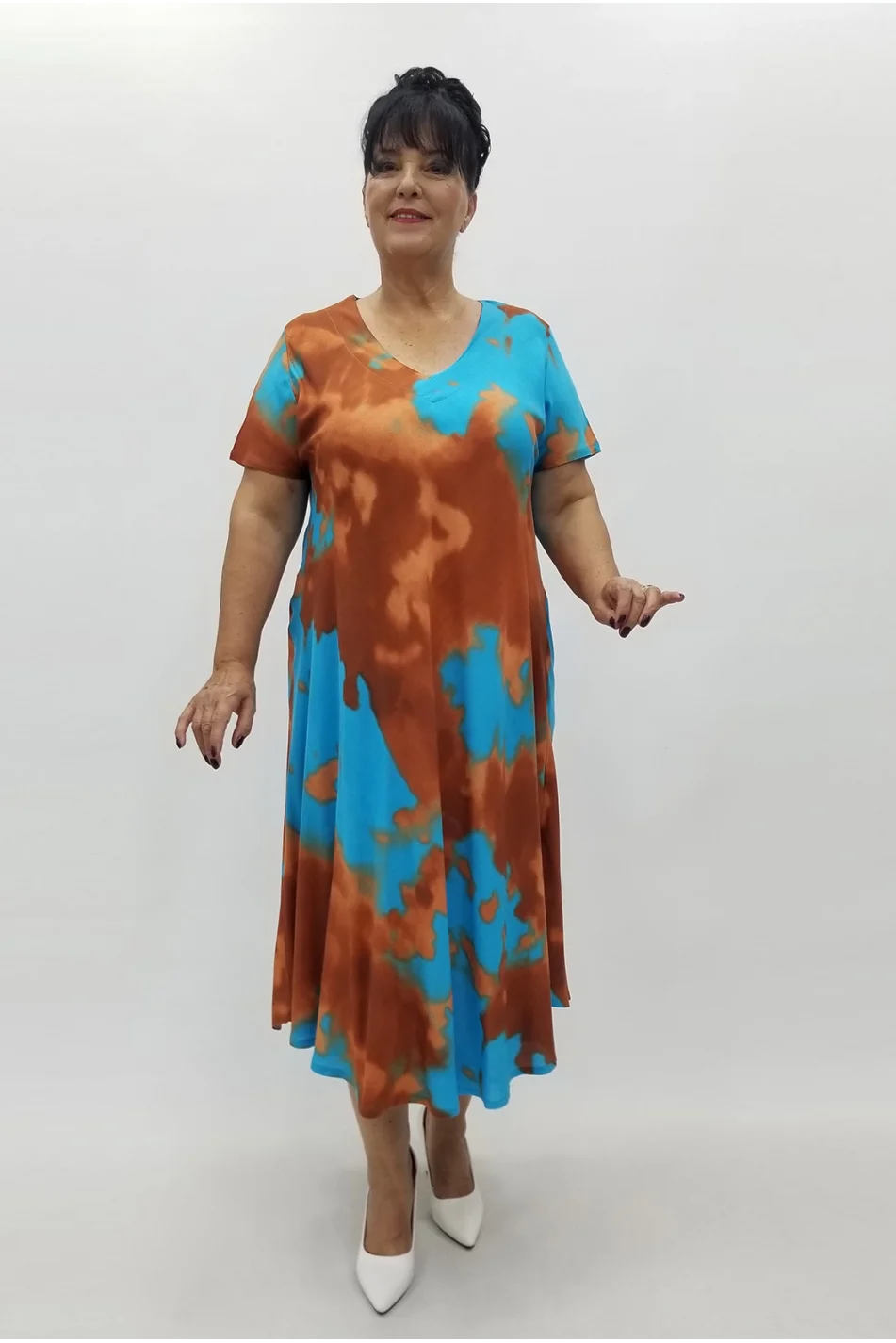 Miraggio Büyük Beden Elbise 99956 TABA