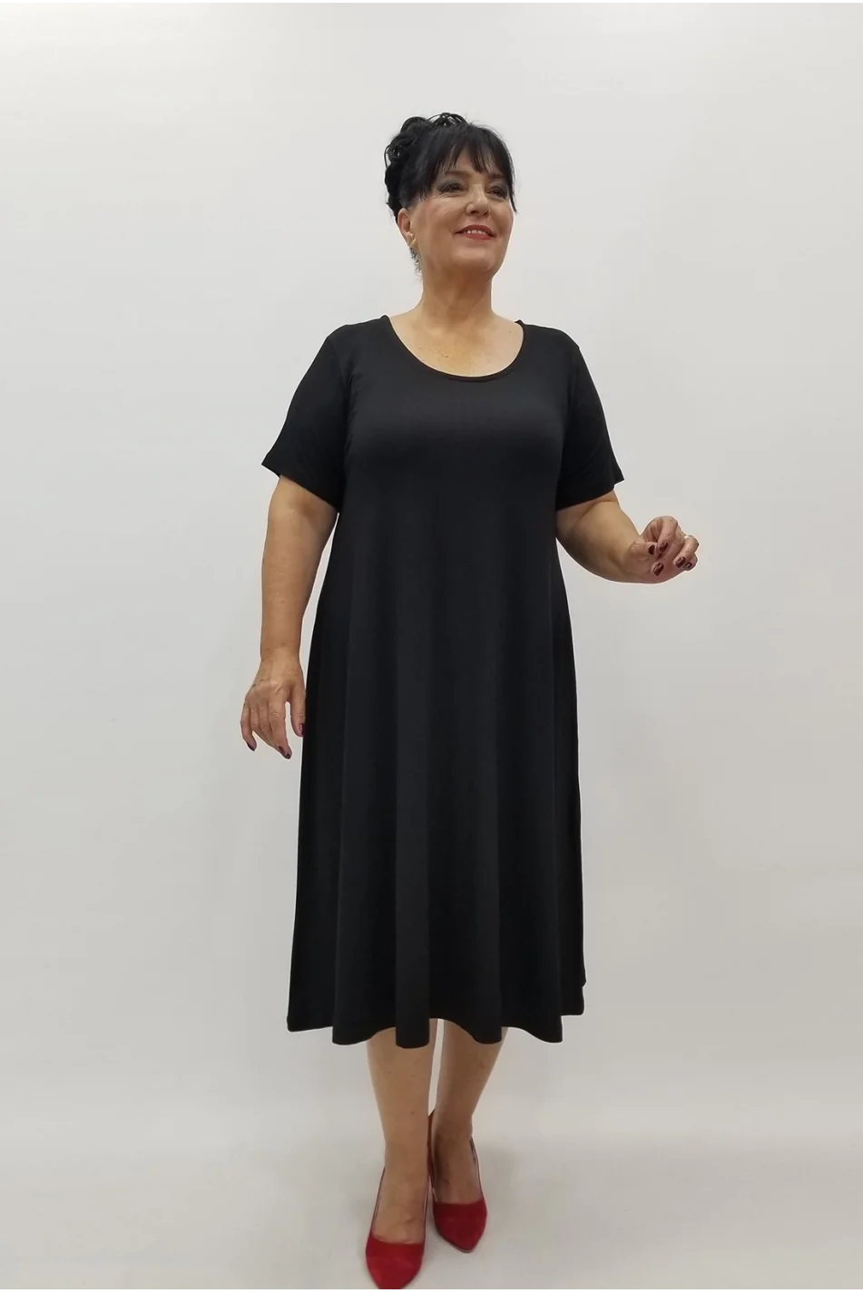 Miraggio Büyük Beden Elbise 99957 SİYAH