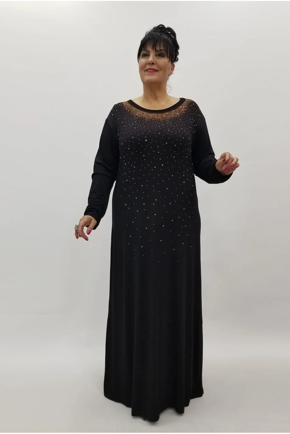 Miraggio Büyük Beden Elbise 99984 GOLD