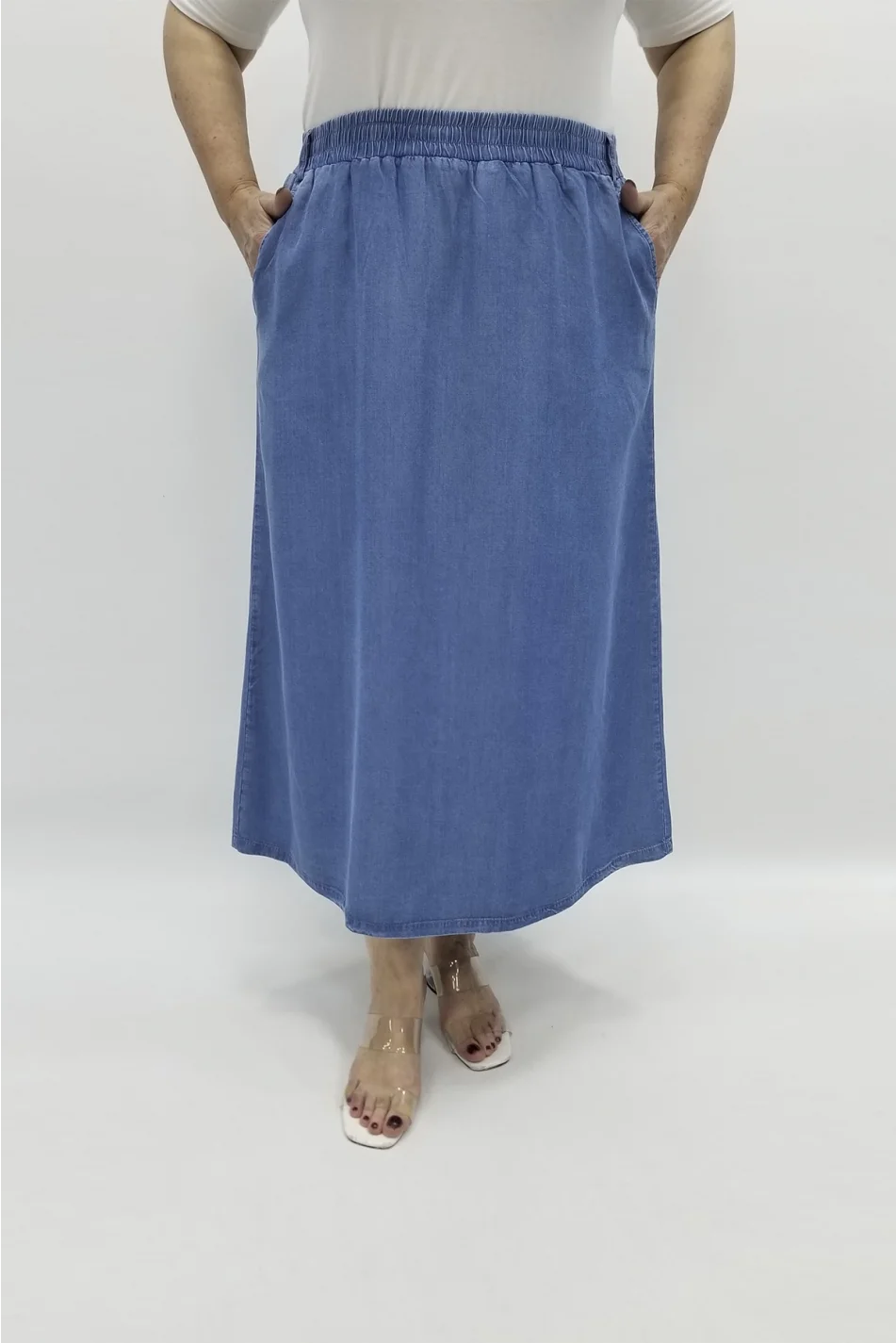 Miraggio Büyük Beden Etek 97587 KOT MAVİ