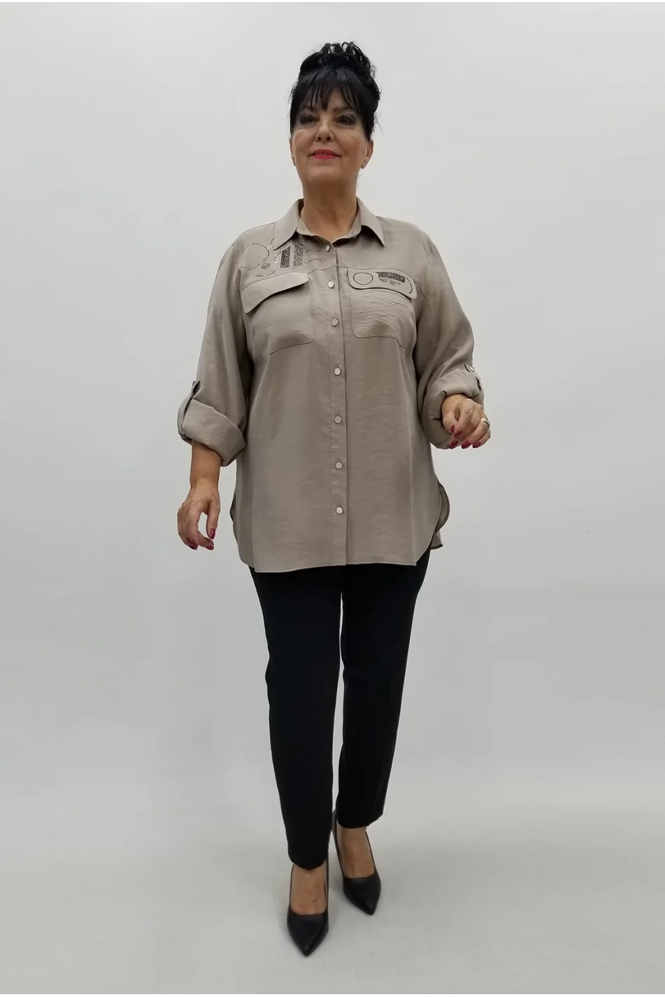 Miraggio Büyük Beden Gömlek 4025 TAŞ