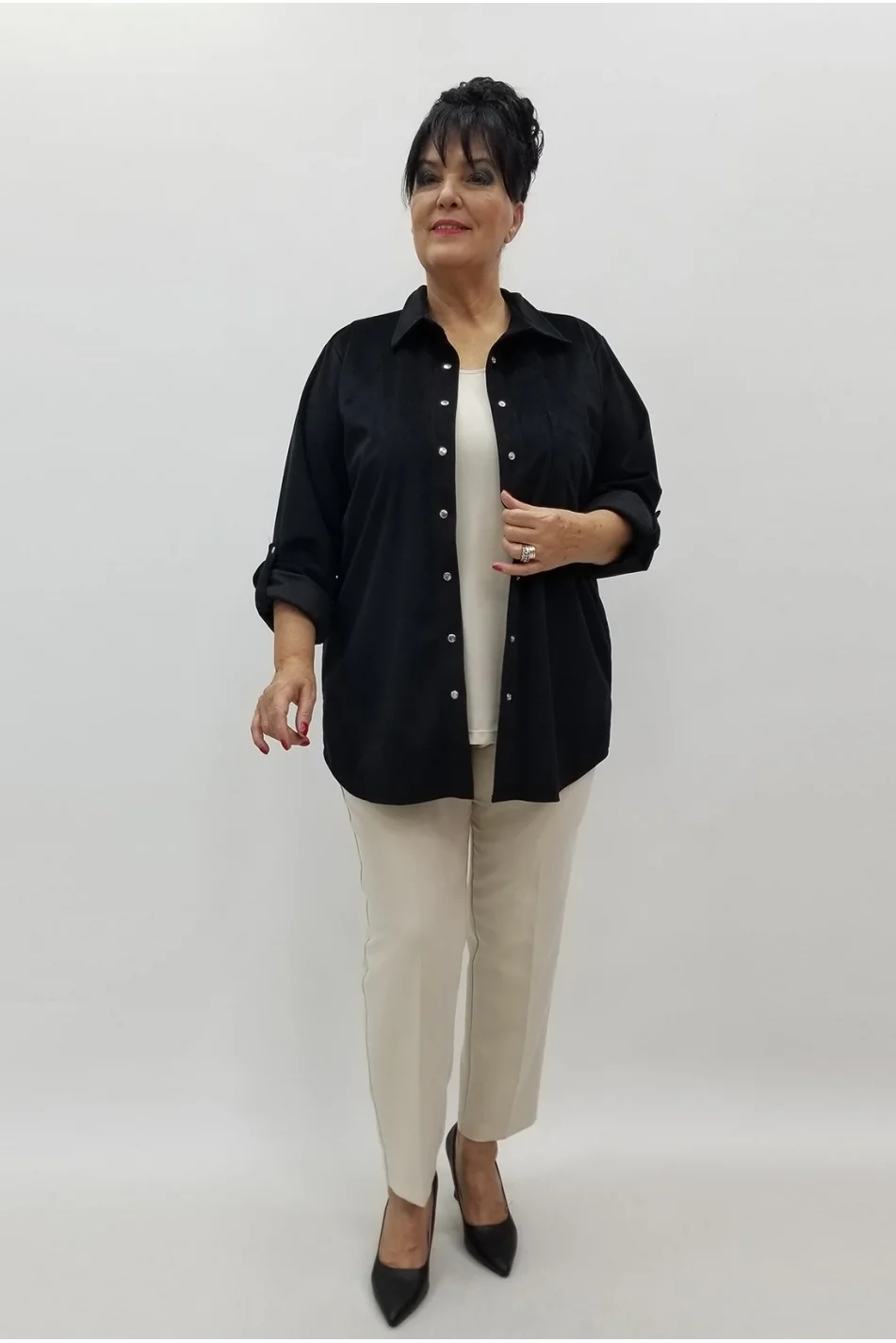 Miraggio Büyük Beden Gömlek 4074 SİYAH