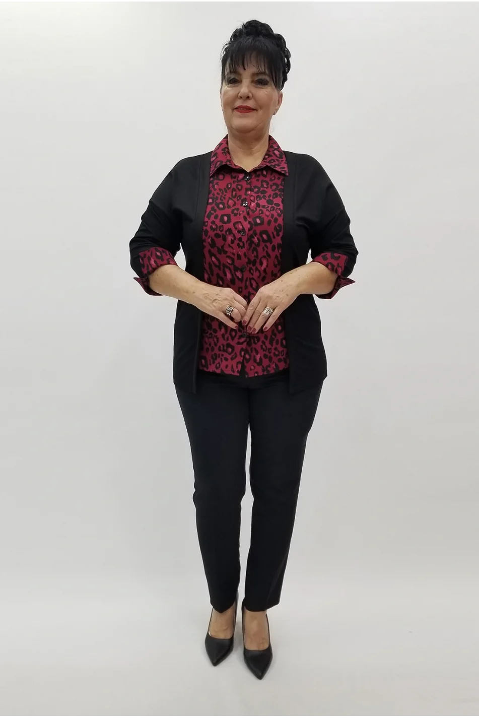 Miraggio Büyük Beden Gömlek 4275 BORDO