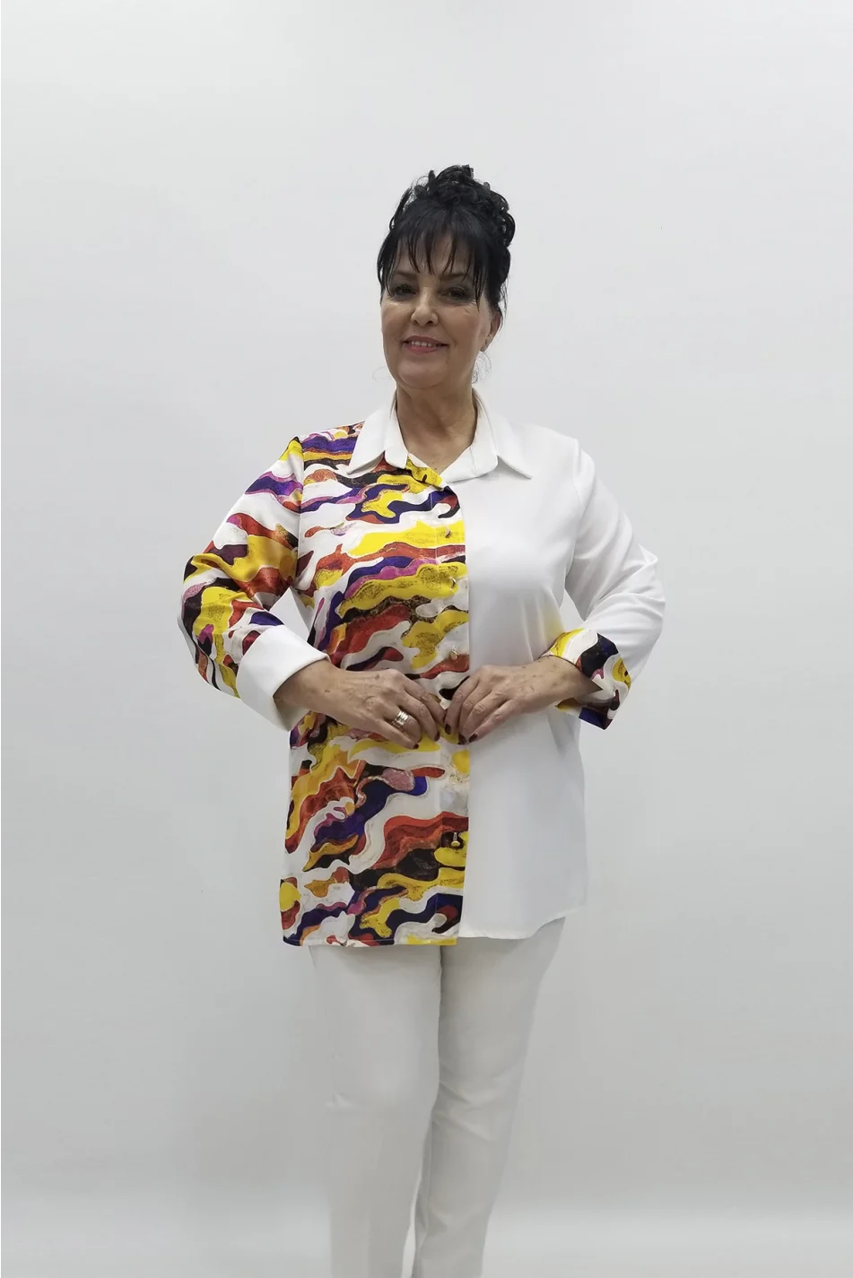 Miraggio Büyük Beden Gömlek 97586 BEYAZ