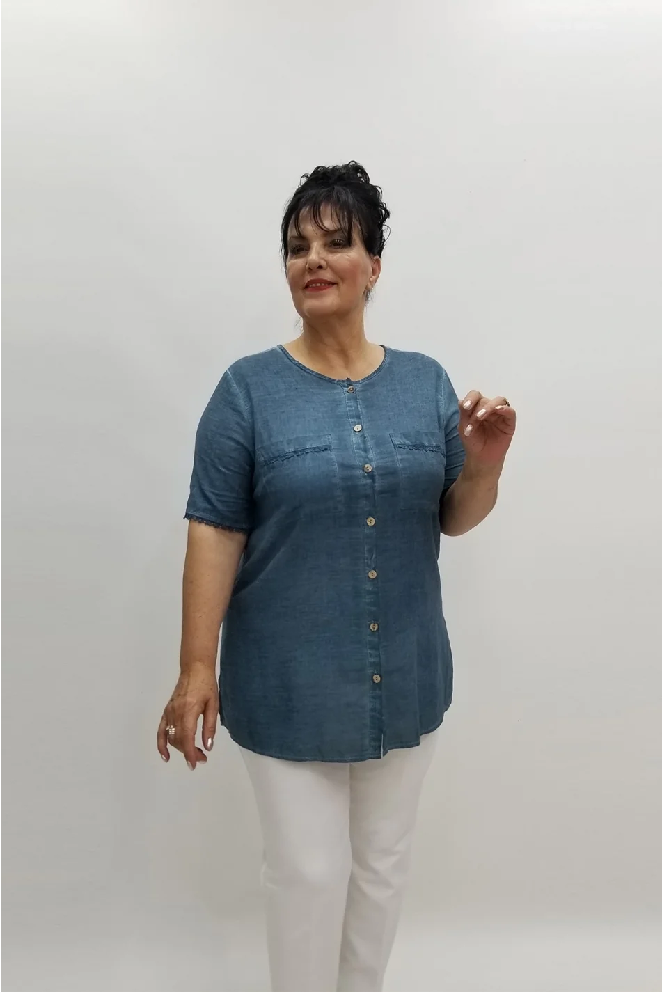 Miraggio Büyük Beden Gömlek 97767 PETROL