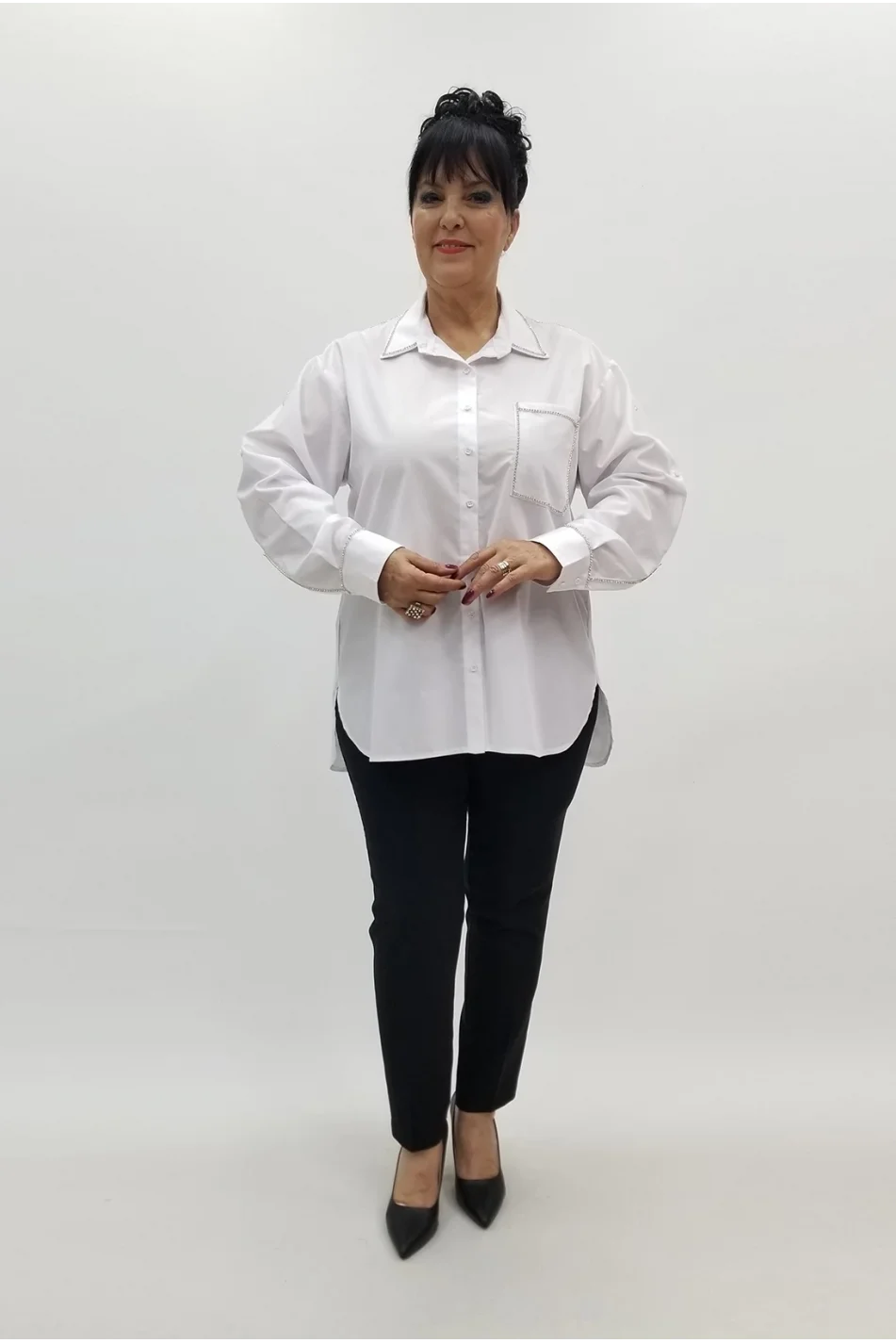 Miraggio Büyük Beden Gömlek 98576 BEYAZ