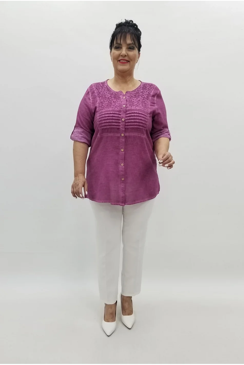 Miraggio Büyük Beden Gömlek 98719 MÜRDÜM