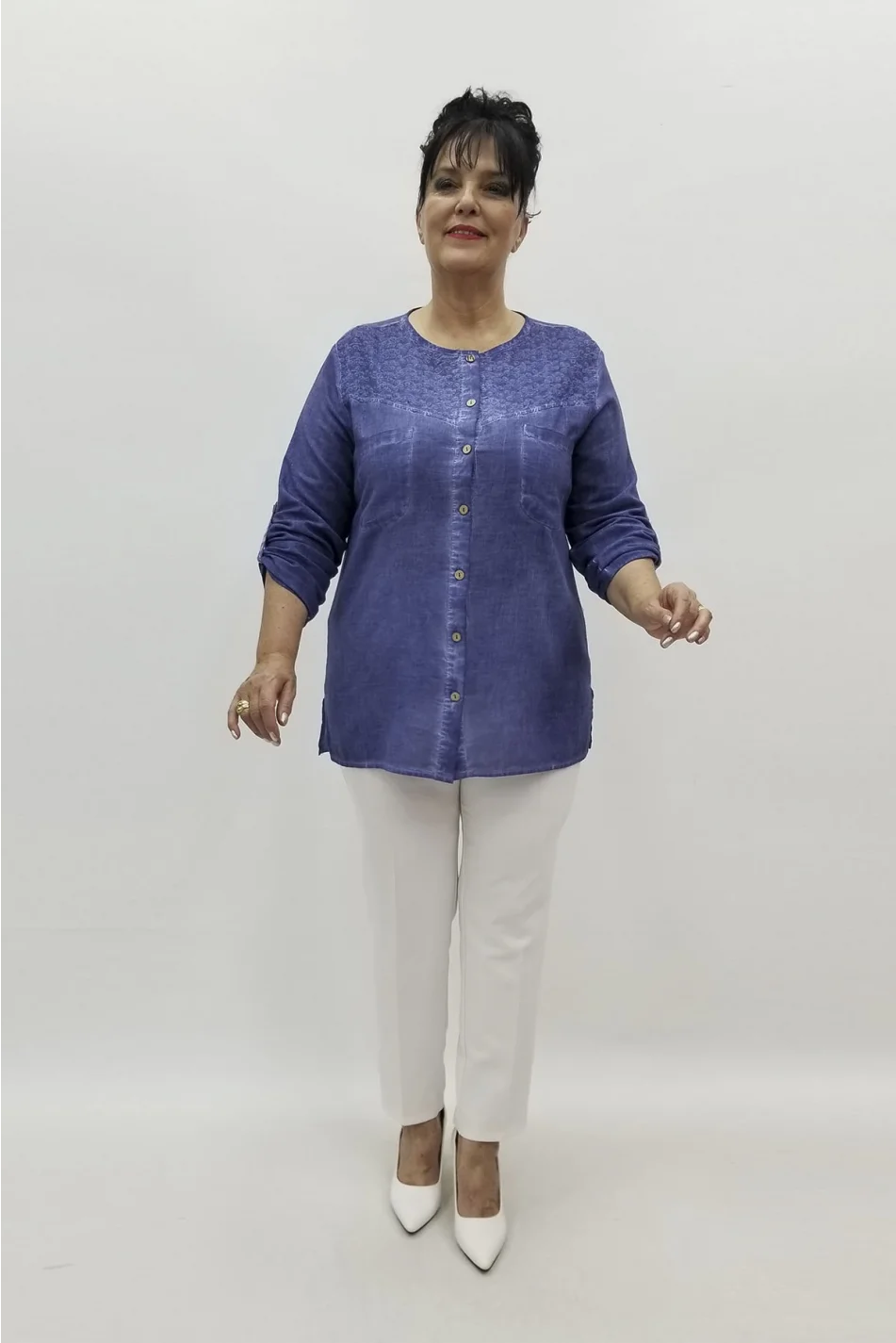 Miraggio Büyük Beden Gömlek 98761 LACİVERT