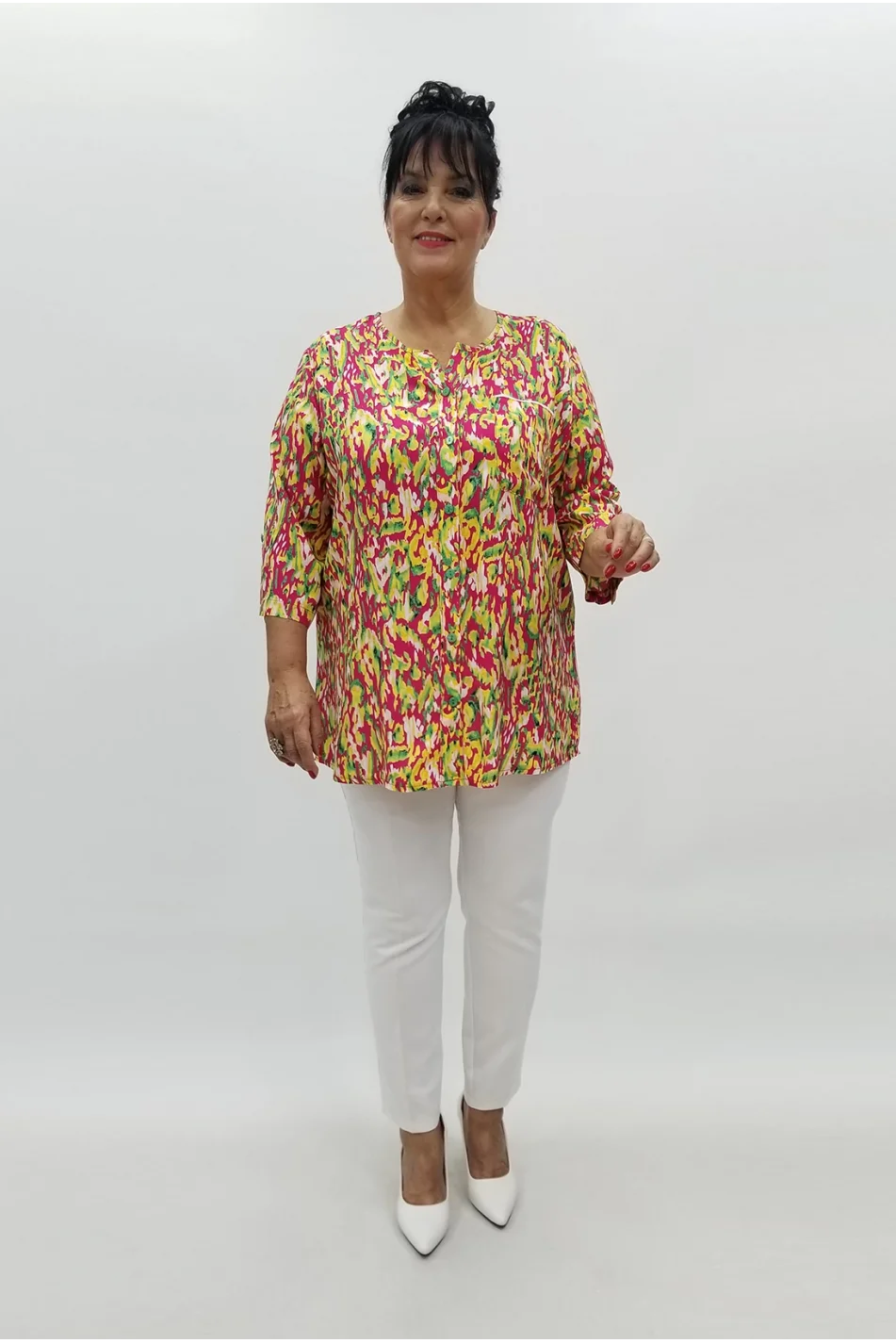 Miraggio Büyük Beden Gömlek 98989 YEŞİL