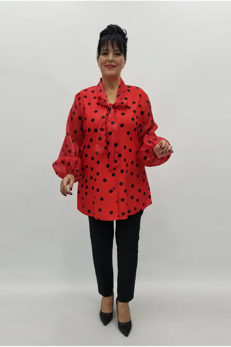 Miraggio Büyük Beden Gömlek 99097 KIRMIZI