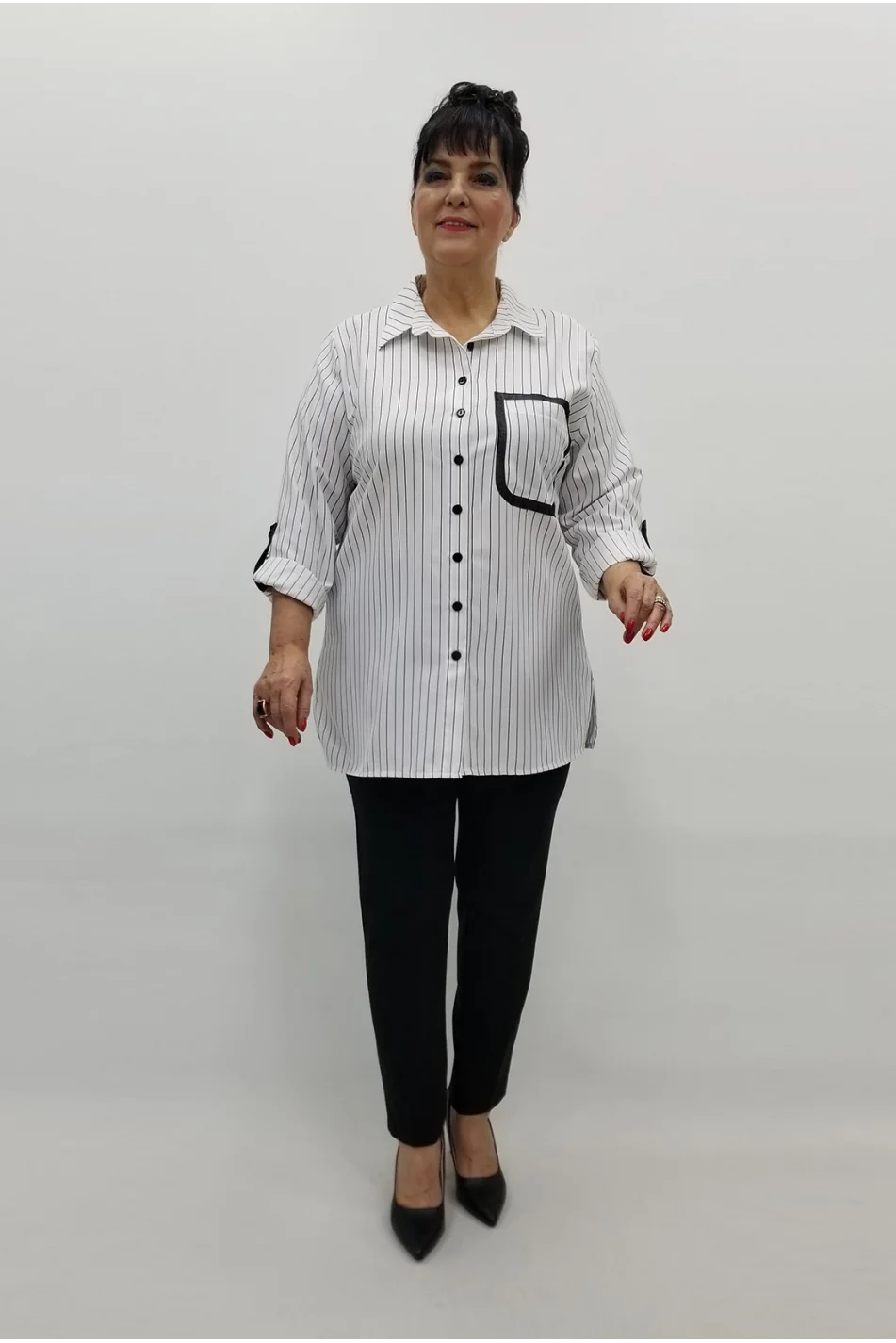 Miraggio Büyük Beden Gömlek 99215 SİYAH