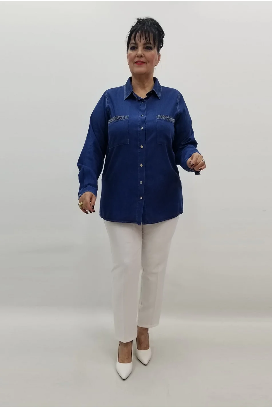 Miraggio Büyük Beden Gömlek 99526 LACİVERT