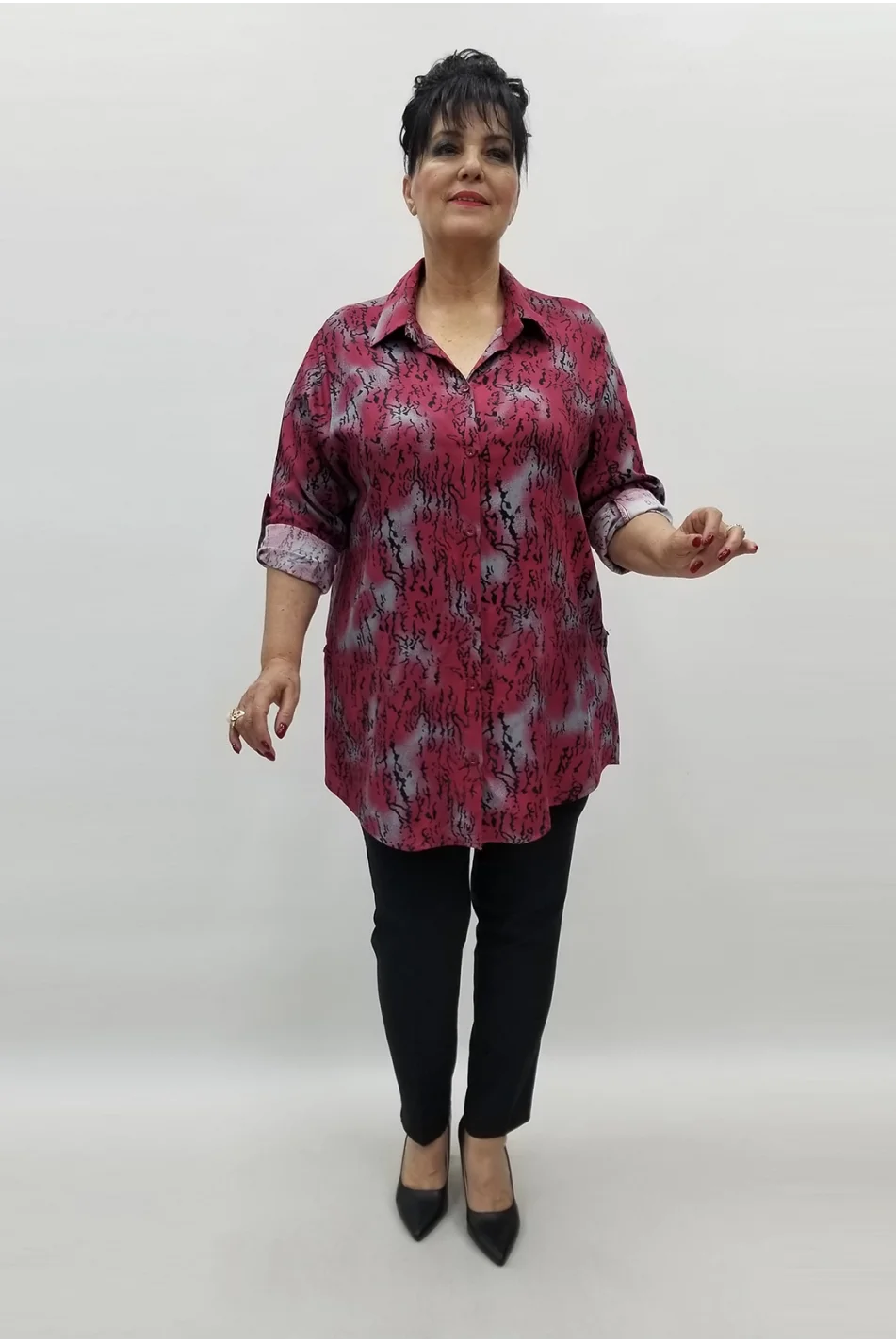 Miraggio Büyük Beden Gömlek 99560 BORDO