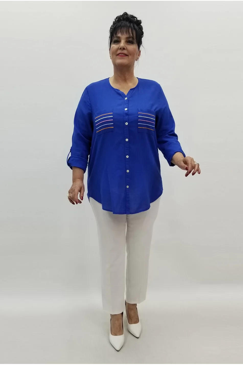 Miraggio Büyük Beden Gömlek 99567 SAKS