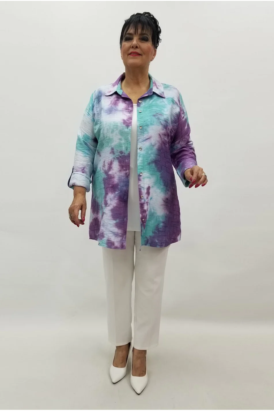 Miraggio Büyük Beden Gömlek 99597 MOR