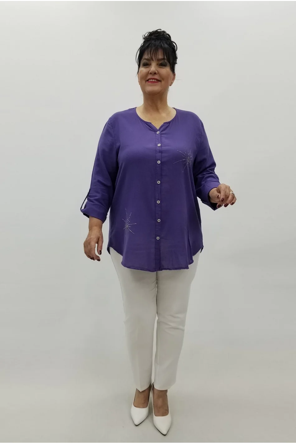 Miraggio Büyük Beden Gömlek 99633 MOR